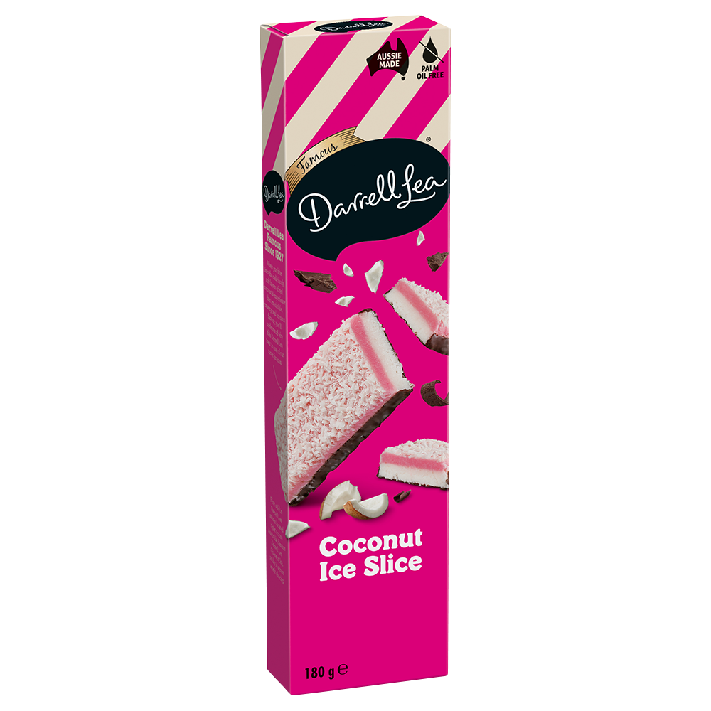 Famous Coconut Ice Dark Chocolate Slice 180g